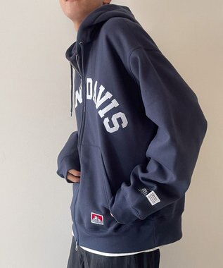 WEGO BENDAVISアーチロゴZIPパーカー ネイビー