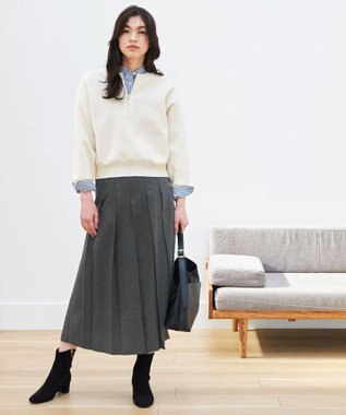 ANY 【手洗い可能/抗菌防臭/UVカット/速乾】レギュラーカラーシャツ ブルーロンスト