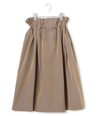 23区 S 【R(アール)】LIMONTAマイクロタフタ ドロスト フレアスカート ベージュ系