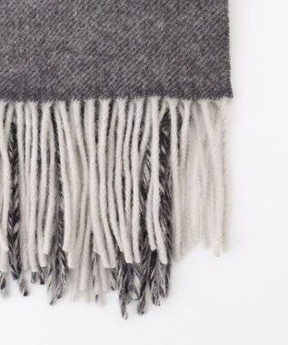 ICB 【リバーシブル可】アイレット 大判ストール トープ×チャコール