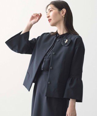 組曲 エアリーフラワーパールコサージュ ネイビー系