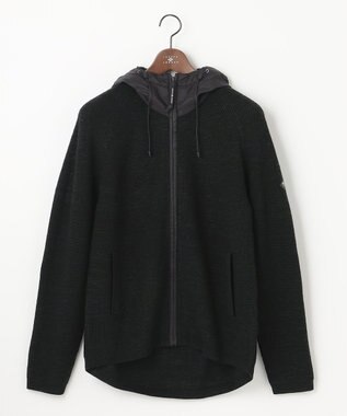 JOSEPH ABBOUD MOUNTAIN 【UNISEX】日本素材 ストレッチニットパーカー ブラック系