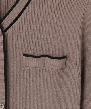 ANY SIS 【洗える】バイカラーデザインニット ワンピース モカ×ブラック