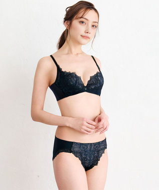 WACOAL ショーツ 【ハグするブラ】 BXB418とペア はきこみ丈あさめ ナイロンベア天竺素材(バック) レディース PXB118 /ワコール グレイッシュブルー