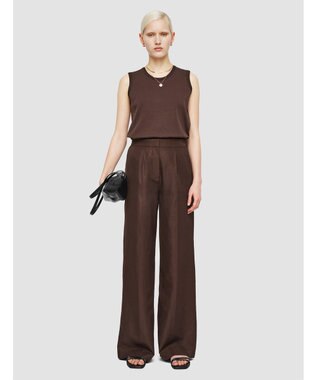 ソフトコットンシルク　ワイドトラウザーズ