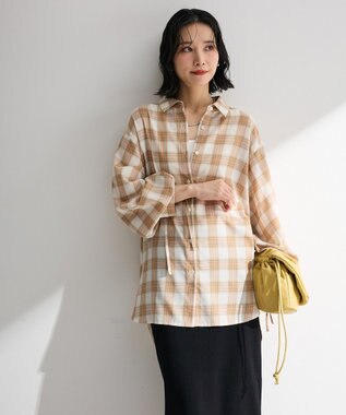 Green Parks 【しゃれシャツ】イージーケアシャーリングシャツ Beige