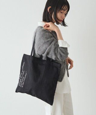 russet ［インフルエンサースタッフ企画］ロゴトートバッグ(Z-221) Black