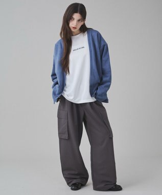 WEGO 【ユニセックス着用アITEM/２点SET】フェイクスウェードアンサンブルカーディガン サックス