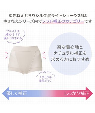 BRADELIS New York 【Yukine inc. 】ゆきねえとろりソフトシルク混ライトショーツ25  履き心地重視の補正ショーツ パールグレージュ