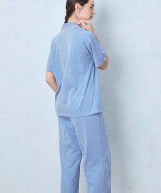 une nana cool 【綿混】ロンドンストライプ半袖パジャマ MADE WITH LIBERTY FABRIC BU