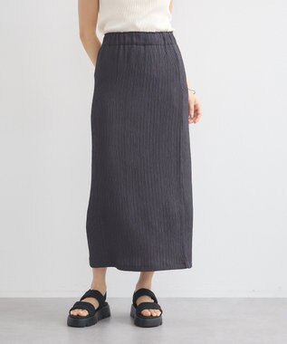 earth music&ecology 選べる丈カットナロースカート Charcoal Gray