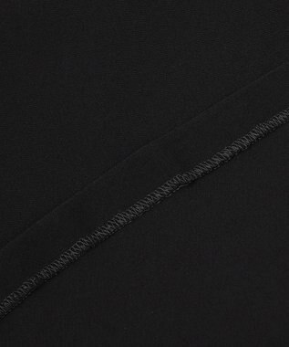 23区 L 【セットアップ対応/洗える】トリアセダブルジョーゼット 2WAYレース襟 ペプラムブラウス ブラック系