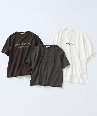 23区 LE SOLEIL SE LEVE ロゴ Tシャツ ダークブラウン系
