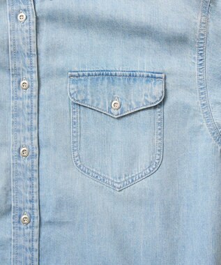 AMERICAN HOLIC Wポケットデニムシャツ Light Indigo