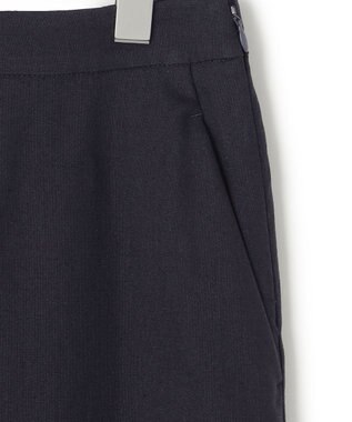 23区 L 【セットアップ対応/洗える】アイアスマットストレッチ セミフレア スカート ネイビー系