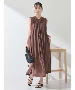 earth music&ecology 綿クレープワンピース（無地） Brown