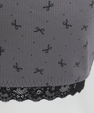 WEGO 【ハーフトップ＆ショーツセット】Liliane　Ciel　リボンドット グレー