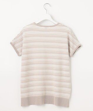 J.PRESS LADIES 【洗える・抗菌防臭】コットンアセテート ランダムガーター柄 ニット ベージュ系1