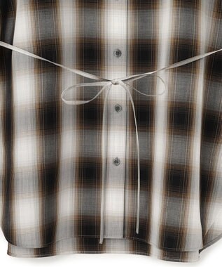 UNFILO レギュラーカラー ポプリンシャツ オンブレーチェック