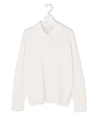 ICB L マーセライズコットンポロ ニット オフホワイト