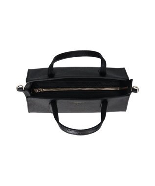 INTER-CHAUSSURES 【LORISTELLA】シュリンクレザーベーシックハンドバッグ ブラック