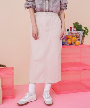 AMERICAN HOLIC 【PENNEY'S】デニムワークスカート Ivory