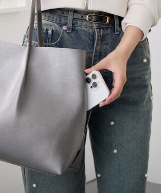 ROOTOTE 0188【オフィシャルストア限定】LT.ミディアム.レザレット.RTG-A 02：ダークシルバー