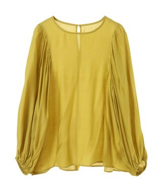 AMERICAN HOLIC 袖ボリュームシアーブラウス Yellow