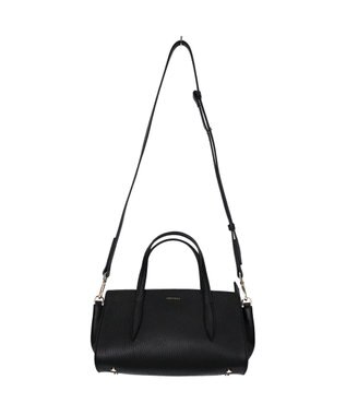 INTER-CHAUSSURES 【LORISTELLA】シュリンクレザーベーシックハンドバッグ ブラック