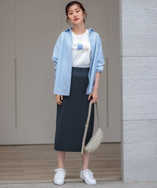 23区 S 【洗える】Ca mamuse ロゴ TEE ホワイト系