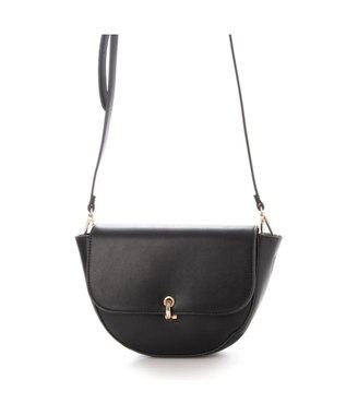 UNBILLION cachecache 財布ポーチ付きハーフムーンショルダーバッグ ブラック