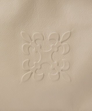 russet エンボスモノグラム ソフトレザーショルダーバッグ(CE-1547) GrayBeige