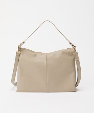 russet エンボスモノグラム ソフトレザーショルダーバッグ(CE-1547) GrayBeige