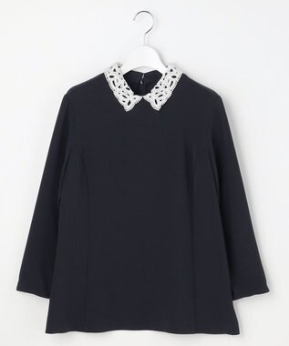 J.PRESS LADIES S 【セットアップ対応・2way】セラテリーダブルクロス ブラウス ネイビー系