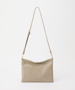 russet エンボスモノグラム ソフトレザーショルダーバッグ(CE-1547) GrayBeige