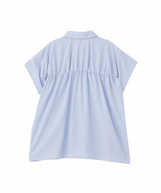 CRAFT STANDARD BOUTIQUE シャーリングショートスリーブブラウス Sax