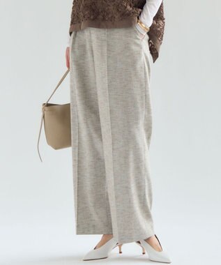 23区 L 【先行予約】リネンライクブッチャー ワイドパンツ ライトグリーン