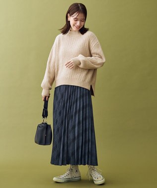 ANY レーシーモールニット ライトベージュ