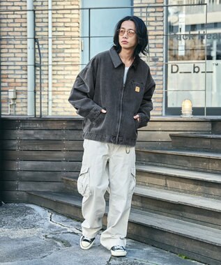 WEGO 【ユニセックス着用ITEM/MLサイズ展開】ワーカーズデニムZIPジャケット デニムブラックソノタ