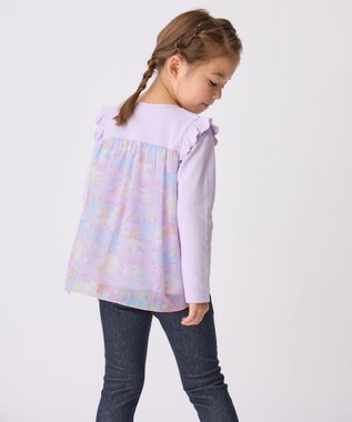 ANY KIDS 【すみっコぐらし】バックシャン Tシャツ ラベンダー