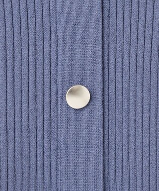 ANY SIS S シアーフリルペプラム ニット スモーキーブルー