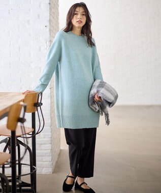 ANY ニットチュニック サックス