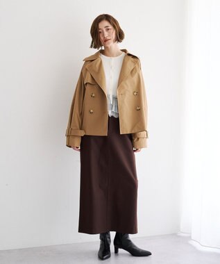 YECCA VECCA レースレイヤードラッフルカーディガン Off White