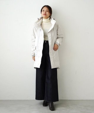 KWD 【日本製/高品質ダウン】DOWN MONSTER JACKETグリーンダウン ダウンモンスタージャケット アイボリー