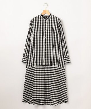 組曲 【洗える】ハイカウントタフタ ワンピース ブラック系4