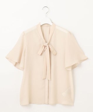 自由区 【洗える・XSサイズあり】シアードビー ブラウス ベージュ系