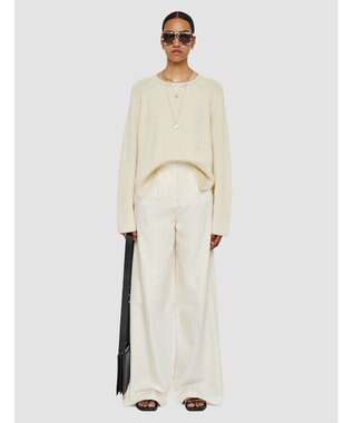 ソフトコットンシルク　ワイドトラウザーズ