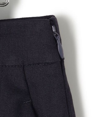 23区 L 【セットアップ対応/洗える】アイアスマットストレッチ セミフレア スカート ネイビー系