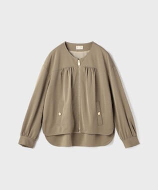 GRACE CONTINENTAL トリアセジャージジャケット カーキ