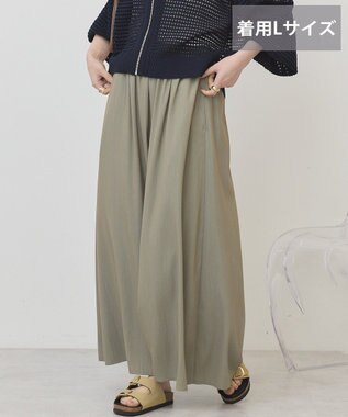 AMERICAN HOLIC 【選べる丈】ギャザースカーチョ【WEB限定カラー有り】 Khaki